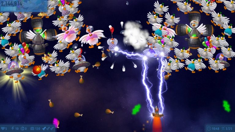 Αυθεντικό στιγμιότυπο Chicken Invaders Universe. Πηγή: InterAction studios / Steam.
