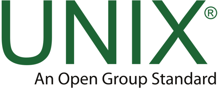 Σήμα UNIX της The Open Group. Συνδέεται με τη μεταγενέστερη τυποποίηση και όχι με την οπτική ταυτότητα του συστήματος του 1969.